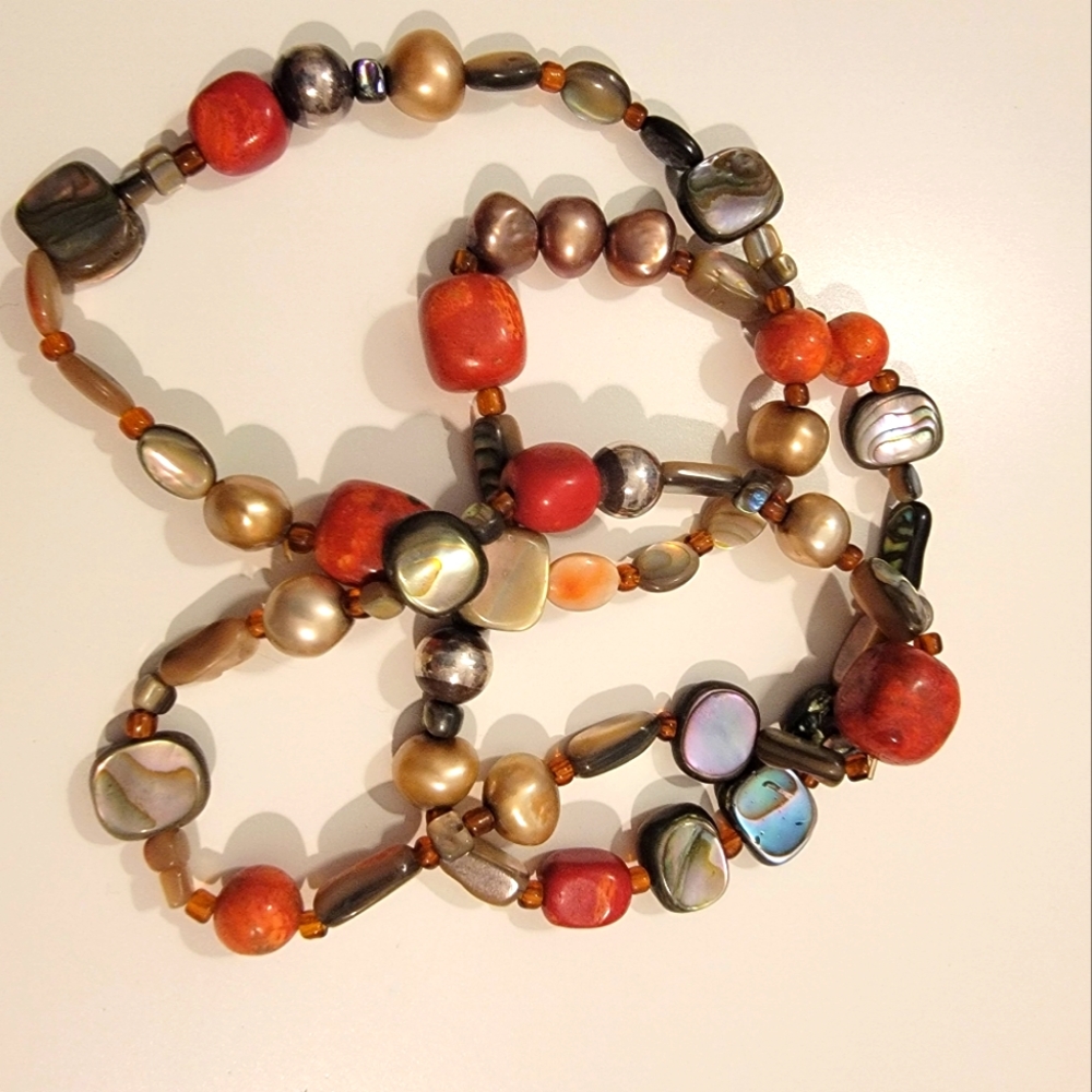 Silpada Coral bracelet trio